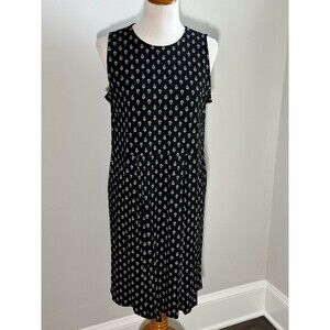 J Jill Wearever Medium Dress M Women's Sleeveless Stretch Black Comfy Work